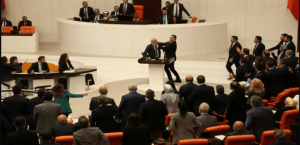 FIGHT-AMONG-MEMBERS-IN-TURKEY-PARLIAMENT